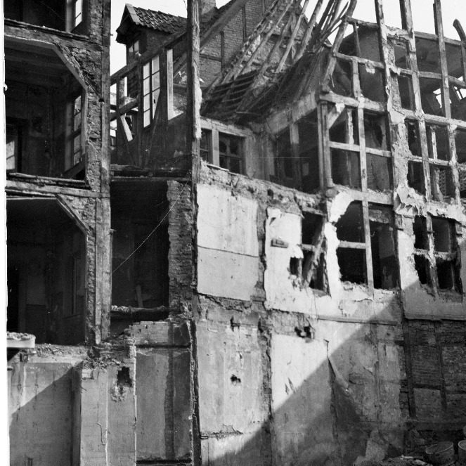 Hannover: "Altstadtgesundung". Abbrucharbeiten im Ballhofviertel, Juni 1939. Bildarchiv Historisches Museum Hannover