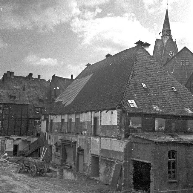Hannover: Abbrucharbeiten zur Entkernung des Ballhofs, 1937. Bildarchiv Historisches Museum Hannover