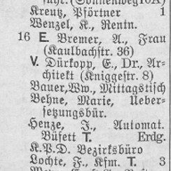"KPD-Bezirksbüro": Adressbuch der Stadt Hannover 1933, Heiligerstraße 16. Scherl-Verlag
