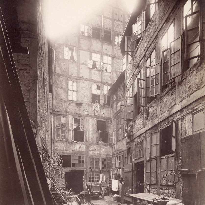 Hannover: Dammstraße 15 (heute Bohlendamm), Hofansicht um 1900. Bildarchiv Historisches Museum Hannover