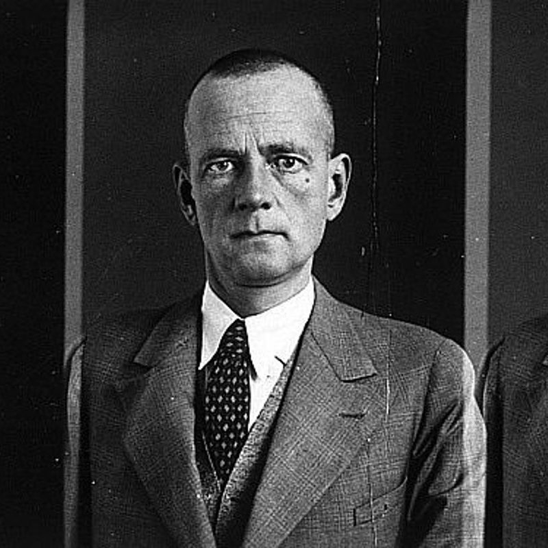 Kurt Schumacher: Identification photographs taken in Dachau concentration camp, 1936. Archive of Social Democracy / Friedrich Ebert Foundation