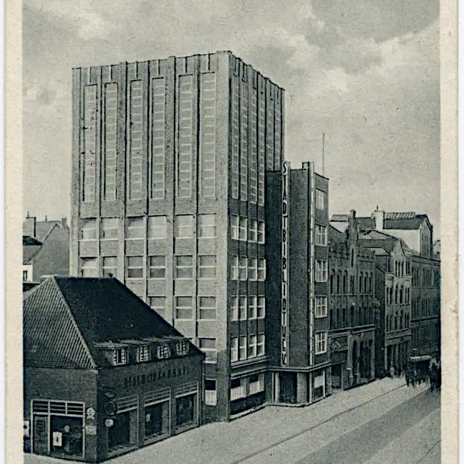 Hannover: Ansichtskarte der Stadtbibliothek, Vorderseite. Verlag: W. Hornung. Gelaufen: 1931